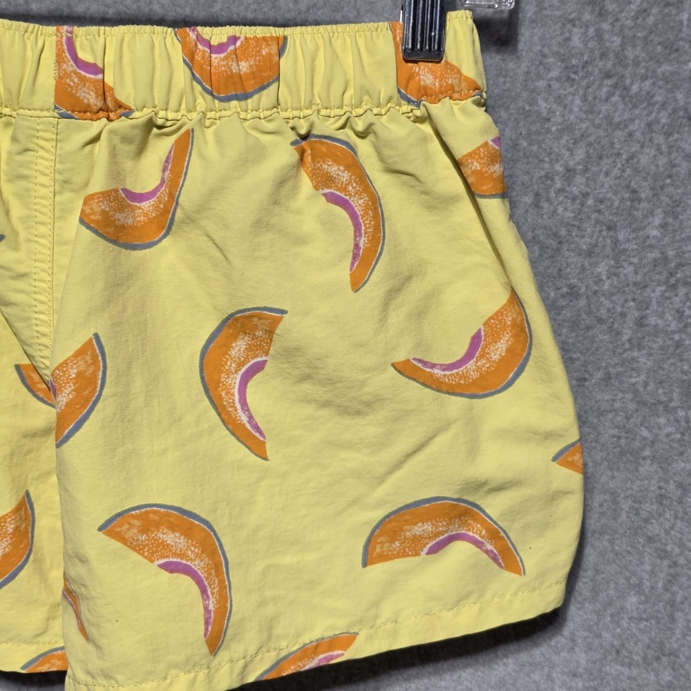 Patagonia Woman's XS Fruit Print Swim Trunks Yellow/Orange Drawstring Lined - Picture 4 of 10